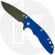 Hinderer Knives XM-18 3.5 Inch Knife - Slicer - Battle Black DLC - 20CV - Tri Way Pivot - Blue G-10 / Battle Black DLC Ti