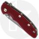 Hinderer Knives XM-18 3.5 Inch Knife - Spear Point - Working Finish - 20CV - Tri Way Pivot -Red G-10 / Working Finish Ti