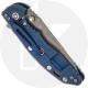 Hinderer Knives XM-18 3.5 Inch Knife - Spear Point - Working Finish - 20CV - Tri Way Pivot - Translucent G-10 / Battle Blue Ti