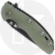 Hinderer Knives XM-18 3.5 Inch Knife - Spear Point - Battle Black - 20CV - Tri Way Pivot - Translucent Green G-10 / Battle Black
