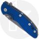 Hinderer Knives XM-18 3.5 Inch Knife - Recurve - Working Finish - 20CV - Tri Way Pivot - Blue / Black G-10