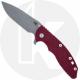 Hinderer Knives XM-18 3.5 Inch Knife - S45VN Spear Point - Working Finish - Red G10 / Battle Bronze Ti