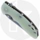 Hinderer Knives XM-18 3.5 Inch Knife - Spear Point - Working Finish - S45VN - Tri Way Pivot - Translucent Green G-10 / Battle Br