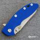 Hinderer Knives XM-18 3.5 Inch Knife - Gen 5 Sheepsfoot - Stonewash - Blue G-10 Handle