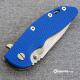 Hinderer Knives XM-18 3.5 Inch Knife - Gen 5 Spanto - Stonewash - Blue G-10 Handle