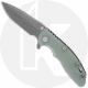 Hinderer XM-18 3.0 Inch Knife - Spanto - Working Finish - 20CV - Translucanet Green G-10 / Battle Bronze Titanium