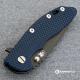 Hinderer Knives XM-18 3.5 Inch Knife - Gen 5 Spanto - Battle Black DLC - Blue / Black G-10 Handle