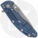 Rick Hinderer Knives SKINNY XM-18 3.5 Inch Knife - Hollow Grind Slicer - Working Finish - MagnaCut - Blue G10/Battle Blue Titani