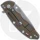 Rick Hinderer Knives SKINNY XM-18 3.5 Inch Knife - Hollow Grind Slicer - Working Finish - MagnaCut - Orange G10/Battle Bronze Ti