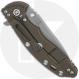 Rick Hinderer Knives SKINNY XM-18 3.5 Inch Knife - Hollow Grind Slicer - Working Finish - MagnaCut - Coyote G10/Battle Bronze Ti