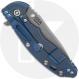 Rick Hinderer Knives SKINNY XM-18 3.5 Inch Knife - Hollow Grind Slicer - Working Finish - MagnaCut - Black G10/Battle Blue Titan