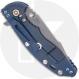 Rick Hinderer XM-18 3.5 Inch Knife - Skinny Harpoon Spanto - Working Finish - MagnaCut - Black G10 / Battle Blue Titanium