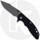 Rick Hinderer XM-18 3.5 Inch Knife - Skinny Harpoon Spanto - Working Finish - MagnaCut - Black G10 / Battle Blue Titanium