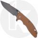Rick Hinderer XM-18 3.5 Inch Knife - Skinny Harpoon Spanto - Working Finish - MagnaCut - Coyote G10 / Battle Bronze Titanium