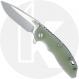 Rick Hinderer XM-18 3.25 Inch Knife - S45VN Spear Point - Stonewash Finish - Translucent Green G10