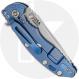 Rick Hinderer XM-18 3.25 Inch Knife - Stonewash MagnaCut Spanto - Translucent Green G10 / Stonewash Blue Titanium