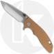 Rick Hinderer XM-18 3.25 Inch Knife - Stonewash MagnaCut Spanto - Coyote G10 / Working Finish Titanium