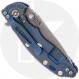 Rick Hinderer XM-18 3.25 Inch Knife - Working Finish MagnaCut Spanto - Blue G10 / Battle Blue Titanium