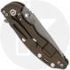 Rick Hinderer XM-18 3.25 Inch Knife - Working Finish MagnaCut Spanto - Translucent Green G10 / Battle Bronze Titanium