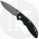 Rick Hinderer XM-18 3.25 Inch Knife - Working Finish MagnaCut Spanto - Blue/Black G10 / Working Finish Titanium - Non Flipper