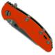 Hinderer Knives XM-18 3 Inch Knife - Gen 6 Wharncliffe - Tri Way Pivot - Stonewash - Orange G-10 Handle