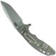 Hinderer Knives XM-18 3 Inch Knife - Spanto - Tri Way Pivot - Stonewash - Blue G-10 Handle