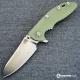 Hinderer Knives XM-18 3.5 Inch Knife - Gen 6 Sheepsfoot - Tri Way Pivot - Stonewash - Translucent G-10 Handle