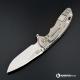 Hinderer Knives XM-18 3 Inch Knife - Slicer - Stonewash - Tri Way Pivot - Translucent G-10 Handle