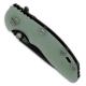 Hinderer Knives XM-18 3 Inch Knife - Spanto - Stonewash Black DLC - Tri Way Pivot - Translucent G-10 Handle