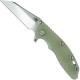 Hinderer Knives FATTY XM-18 3.5 Inch Knife - Gen 6 Wharncliffe - Stonewash - Tri Way Pivot - Translucent G-10 Handle