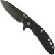 Hinderer Knives XM-18 3.5 Inch Knife - Gen 6 Sheepfoot - Stonewash Black DLC - Tri Way Pivot - Black G-10 Handle