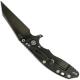 Hinderer Knives FATTY XM-18 3.5 Inch Knife - Gen 6 Wharncliffe - Stonewash Black DLC - Tri Way Pivot - Blue G-10