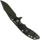 Hinderer Knives XM-18 3.5 Inch Knife - Gen 6 Harpoon Spanto - Stonewash Black DLC - Tri Way Pivot - Blue / Black G-10