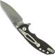 Hinderer Knives SKINNY XM-18 3 Inch Knife - Sheepsfoot - Stonewash - Tri Way Pivot - Black G-10