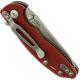 Hinderer Knives SKINNY XM-18 3 Inch Knife - Sheepsfoot - Stonewash - Tri Way Pivot - Red G-10