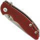 Hinderer Knives SKINNY XM-18 3 Inch Knife - Sheepsfoot - Stonewash - Tri Way Pivot - Red G-10