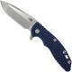 Hinderer Knives Gen 6 XM-18 3.5 Inch Knife - Spanto - Stonewash - Tri Way Pivot - Blue / Black G-10