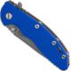 Hinderer Knives Gen 6 XM-18 3.5 Inch Knife - Spanto - Working Finish - Tri Way Pivot - Blue G-10