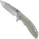 Hinderer Knives XM-18 3.5 Inch Knife - Harpoon Spanto - Stonewash Finish - Tri Way Pivot - Translucent G-10