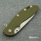 Hinderer Knives XM-24 Skinny Slicer Knife - Stonewash Finish - OD Green G10 Handle