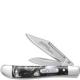 Schrade Imperial Dog Leg Jack Knife IMP42 Pocket Knife Black and White Swirl POM