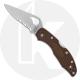Spyderco Byrd Meadowlark 2 BY04PSBN2 Knife Value Price EDC Part Serrated Lock Back Folder Brown FRN