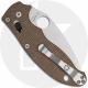 Spyderco Manix 2 C101MPCW2 Knife - CPM Cru-Wear Leaf-Shaped Blade - Brown Canvas Micarta