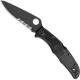 Spyderco Knives Spyderco Endura 4 Lightweight, Black Part Serrated, SP-C10PSBBK