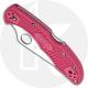 Spyderco Delica 4 Lightweight Knife - C11FPPNS30V - Satin S30V Drop Point - Pink FRN - Lock Back