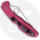 Spyderco Delica 4 Lightweight Knife - C11FPPNS30V - Satin S30V Drop Point - Pink FRN - Lock Back