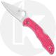 Spyderco Delica 4 Lightweight Knife - C11FPPNS30V - Satin S30V Drop Point - Pink FRN - Lock Back