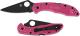 Spyderco Delica 4 Lightweight Knife - C11FPPNS30VBK - Black S30V Drop Point - Pink FRN - Lock Back