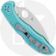 Spyderco Delica 4 Wharncliffe C11FPWCTL - S30V Wharncliffe - Tantalizing Teal - MGE Exclusive