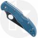 Spyderco Delica 4 Lightweight K390 - C11FSK390 - Serrated K390 Drop Point - Blue FRN - Lock Back